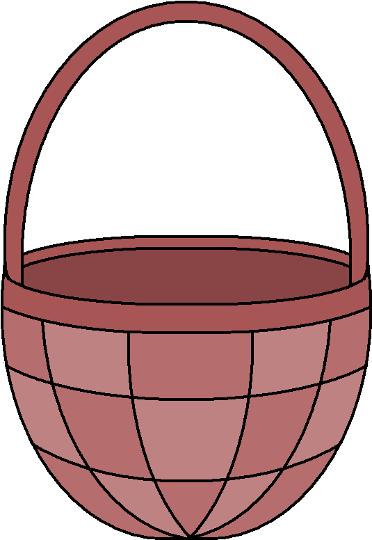 Empty Wicker Basket Illustration PNG image