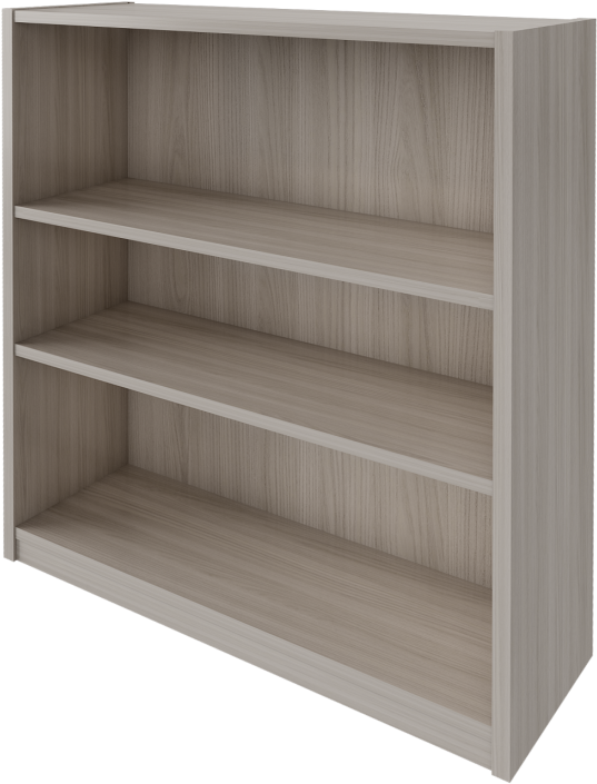 Empty Wooden Bookshelf PNG image