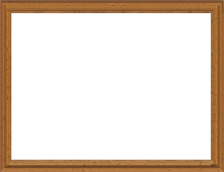 Empty Wooden Frameon Black Background PNG image