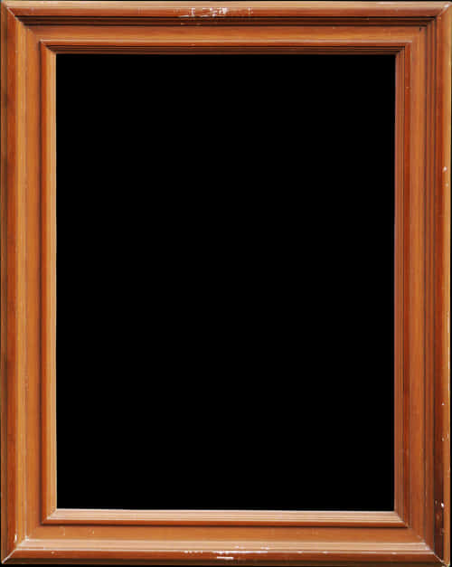 Empty Wooden Picture Frame PNG image