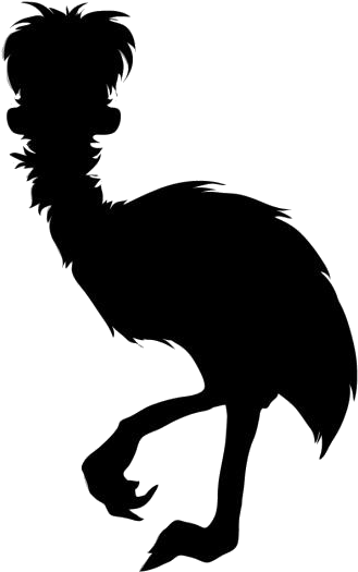 Emu Silhouette Profile PNG image