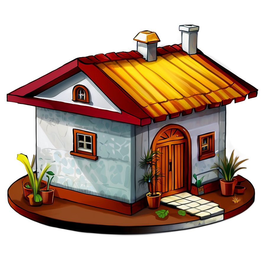 Encanto House Illustration Png Pma PNG image