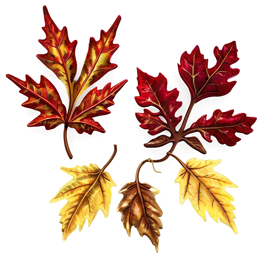 Enchanted Autumn Leaves Png 06132024 PNG image