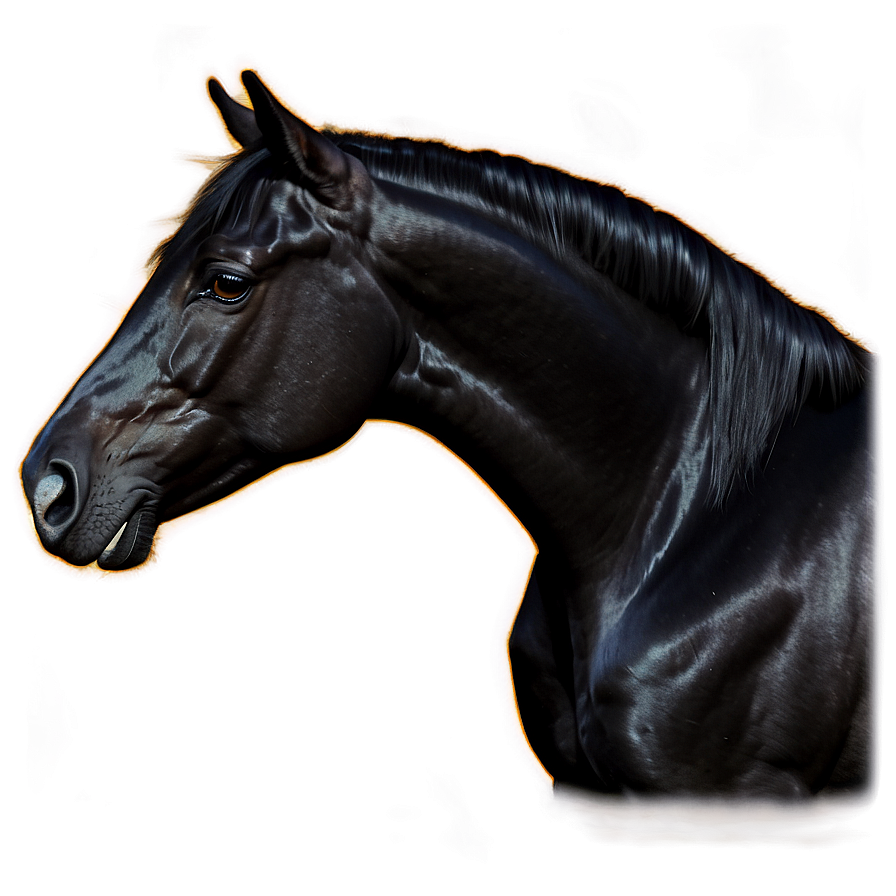 Enchanted Black Horse Magic Png 06262024 PNG image