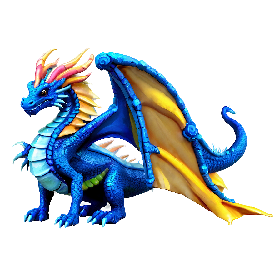 Enchanted Blue Dragon Png 06252024 PNG image