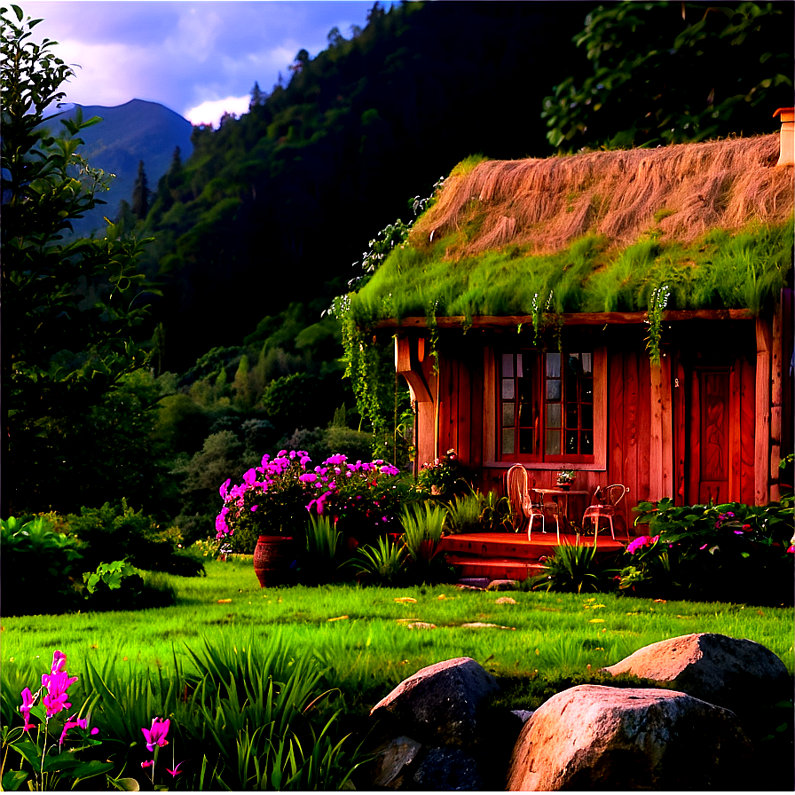 Enchanted Cottage In The Glen Png 55 PNG image