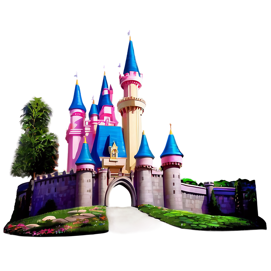 Enchanted Disney Castle Artwork Png 05242024 PNG image