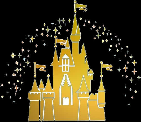 Enchanted Fairy Tale Castle Silhouette PNG image