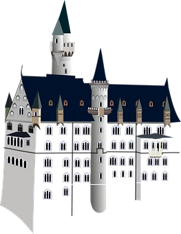 Enchanted Fairytale Castle Illustration PNG image