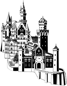Enchanted_ Fairytale_ Castle_ Vector PNG image