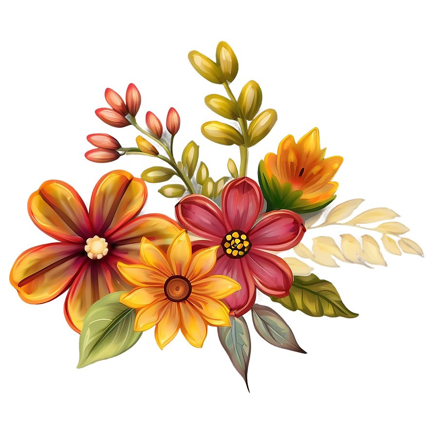 Fall Flowers Png Images (100++)