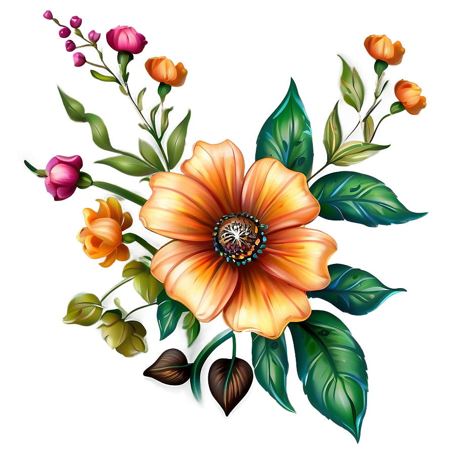 Enchanted Fall Flowers Png 54 PNG image