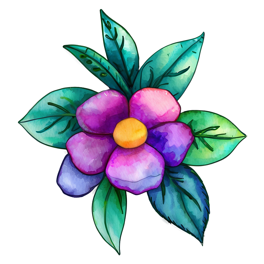 Enchanted Floral Watercolor Png 06272024 PNG image