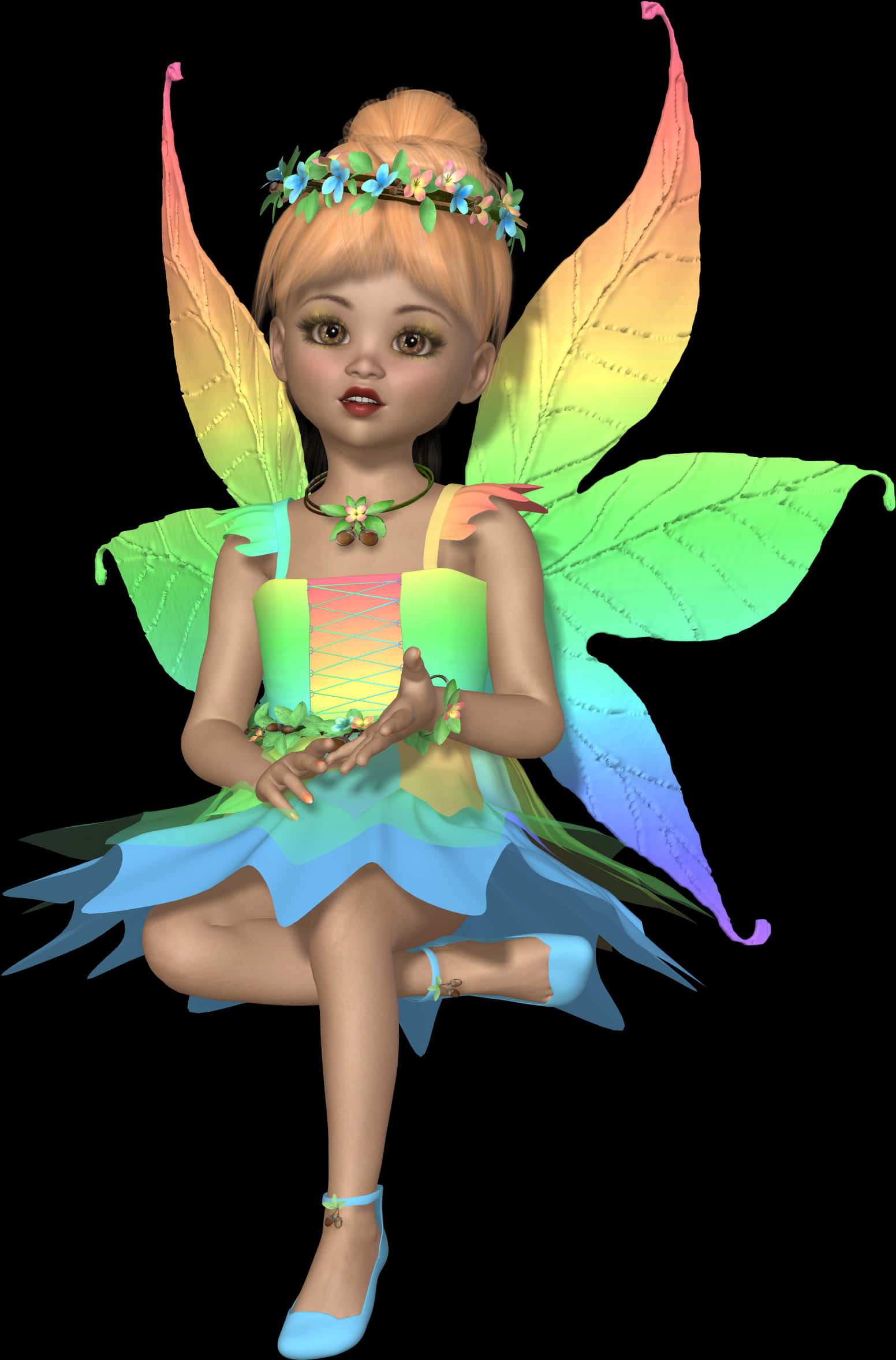 Enchanted Forest Fairy Illustration PNG image