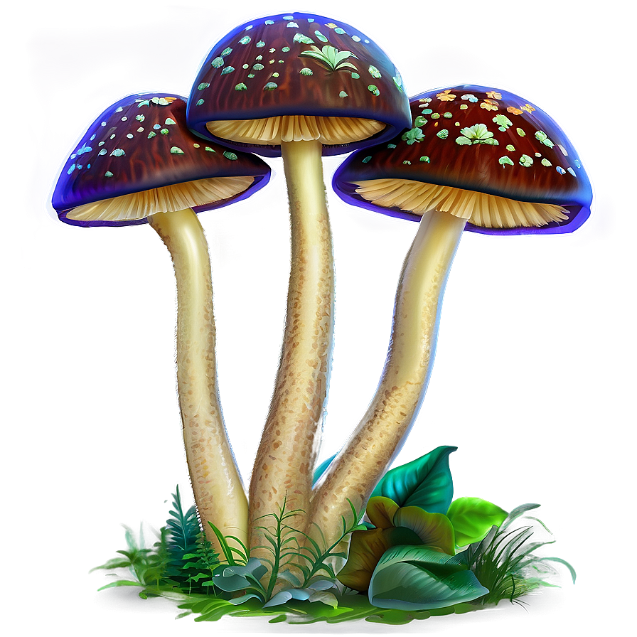 Enchanted Forest Fungi Png 06132024 PNG image