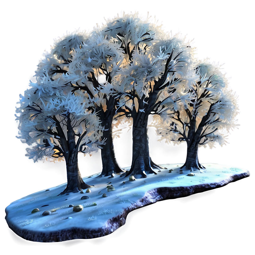 Enchanted Frosty Forest Png 06292024 PNG image