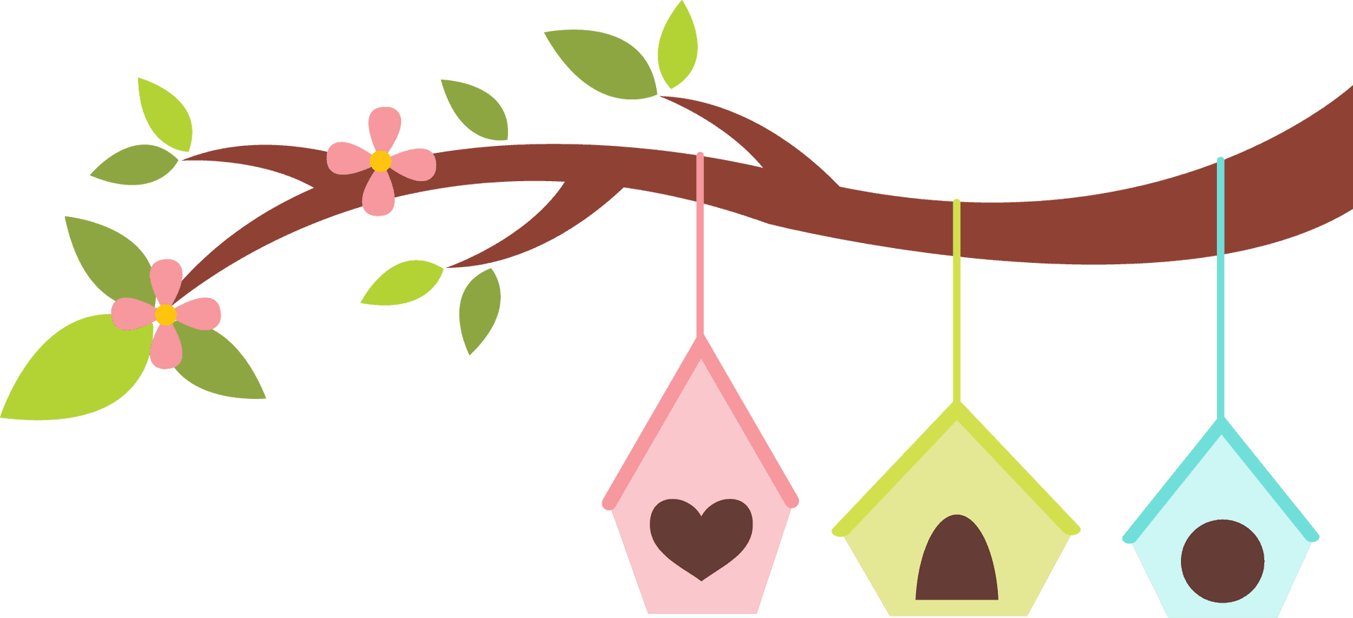 Enchanted Garden Birdhouses PNG image