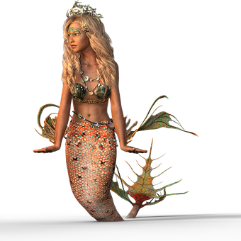 Enchanted Mermaid Queen PNG image