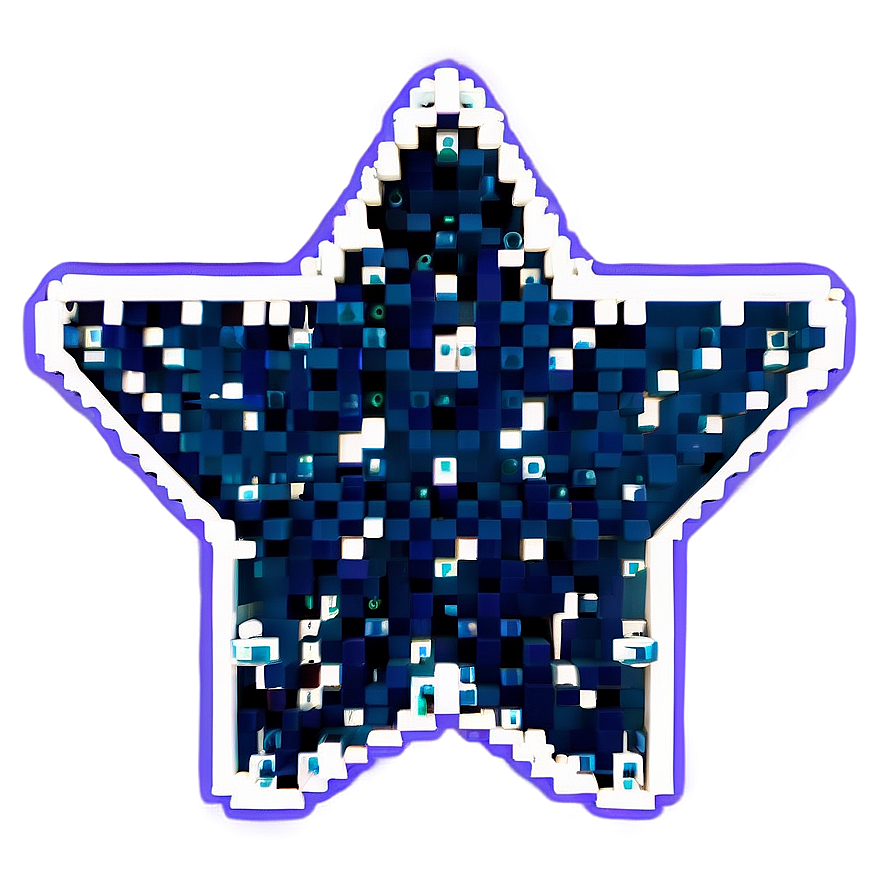 Enchanted Pixel Star Png Cey86 PNG image