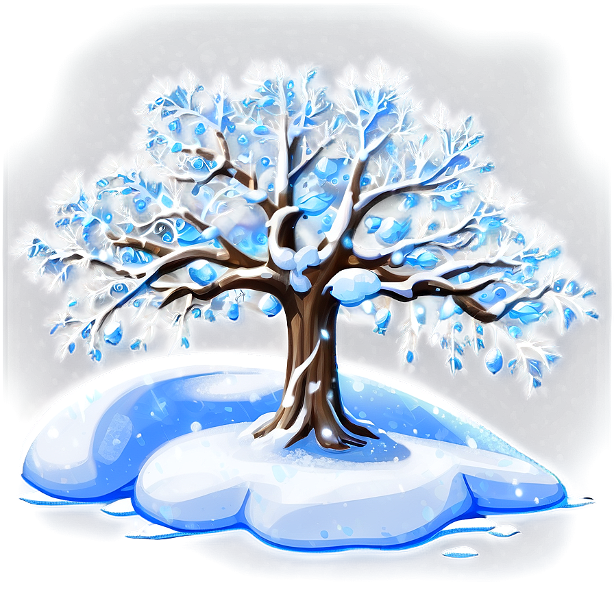 Enchanted Snow Tree Png Rah PNG image