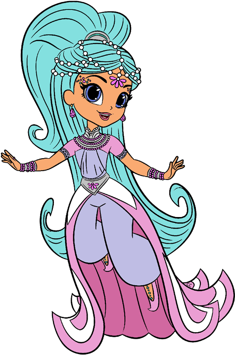 Enchanted Sorceress Cartoon Character PNG image