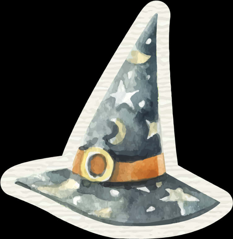 Enchanted Witch Hat Illustration PNG image
