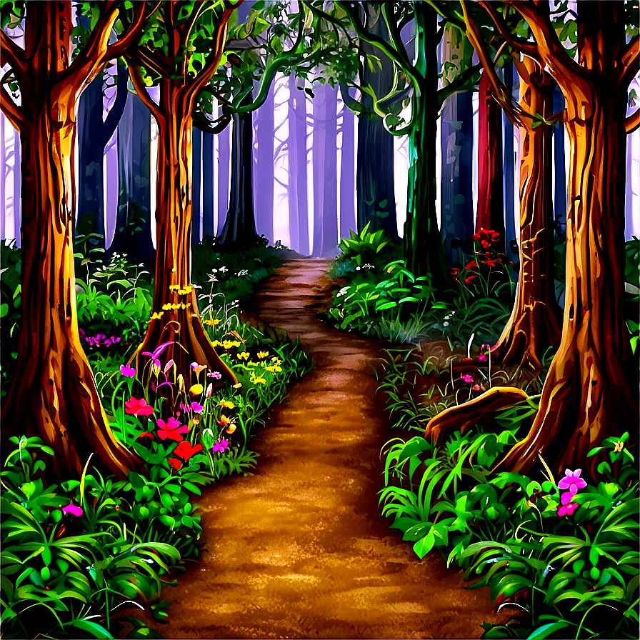 Enchanted Woodland Path Png 06202024 PNG image