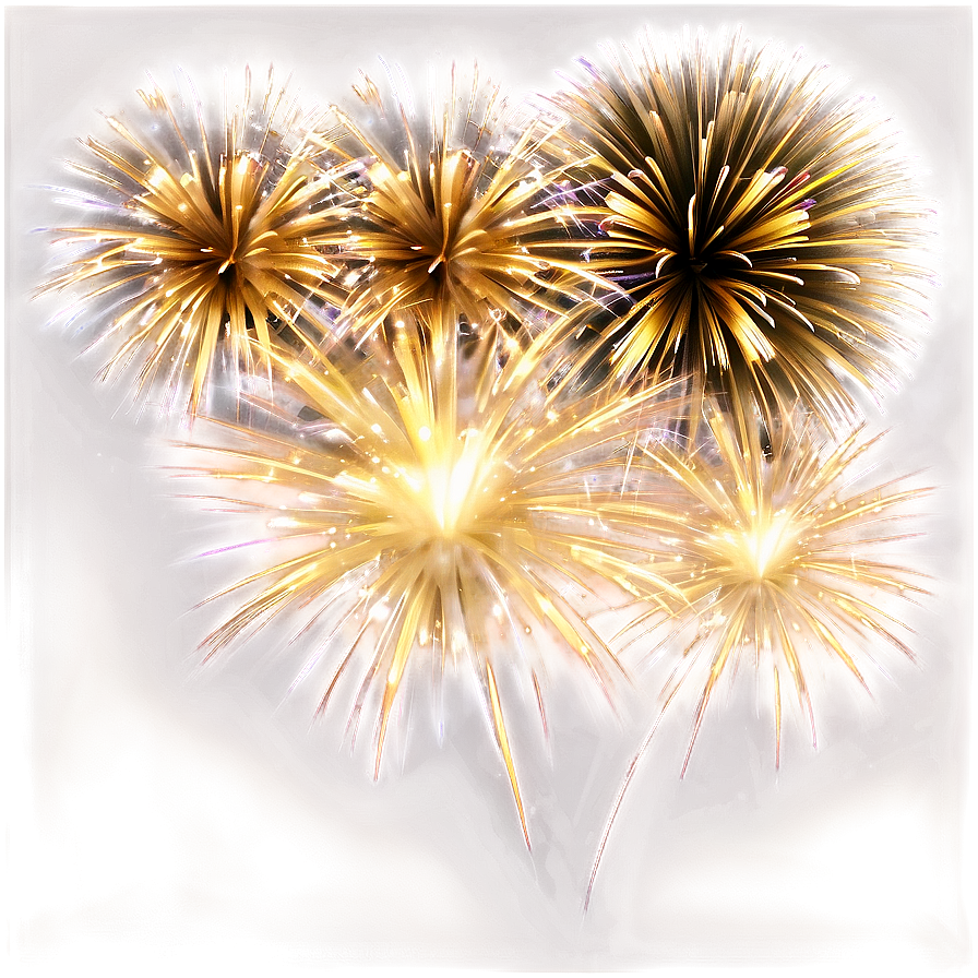 Enchanting Gold Fireworks Png 60 PNG image