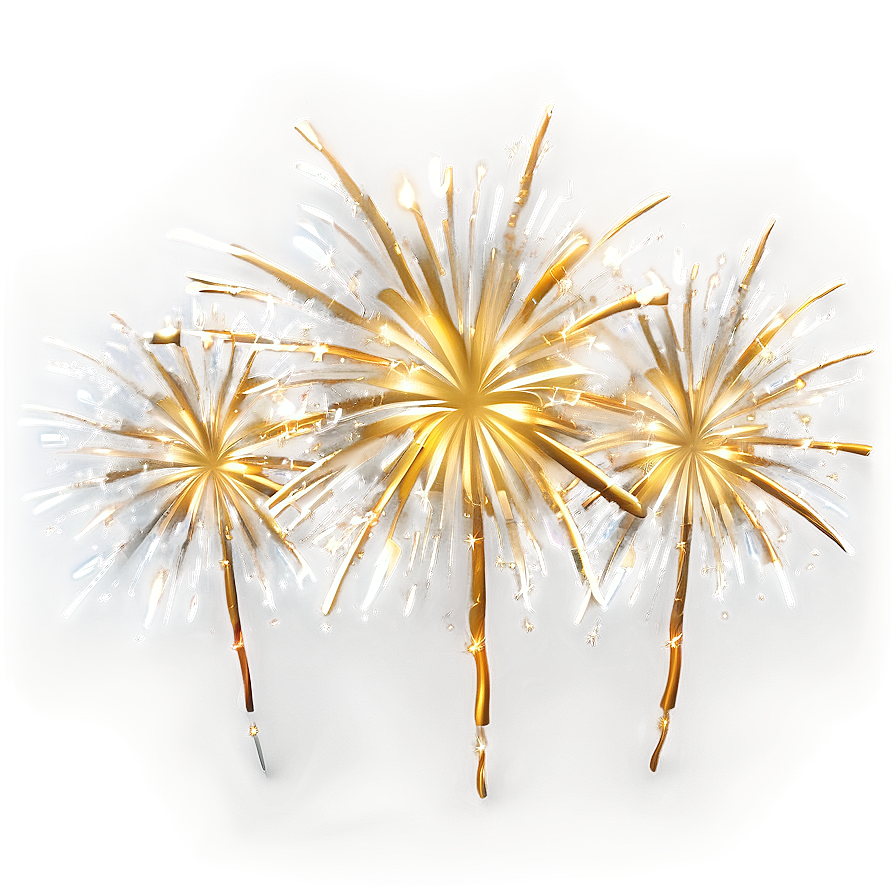 Enchanting Gold Fireworks Png Wao PNG image