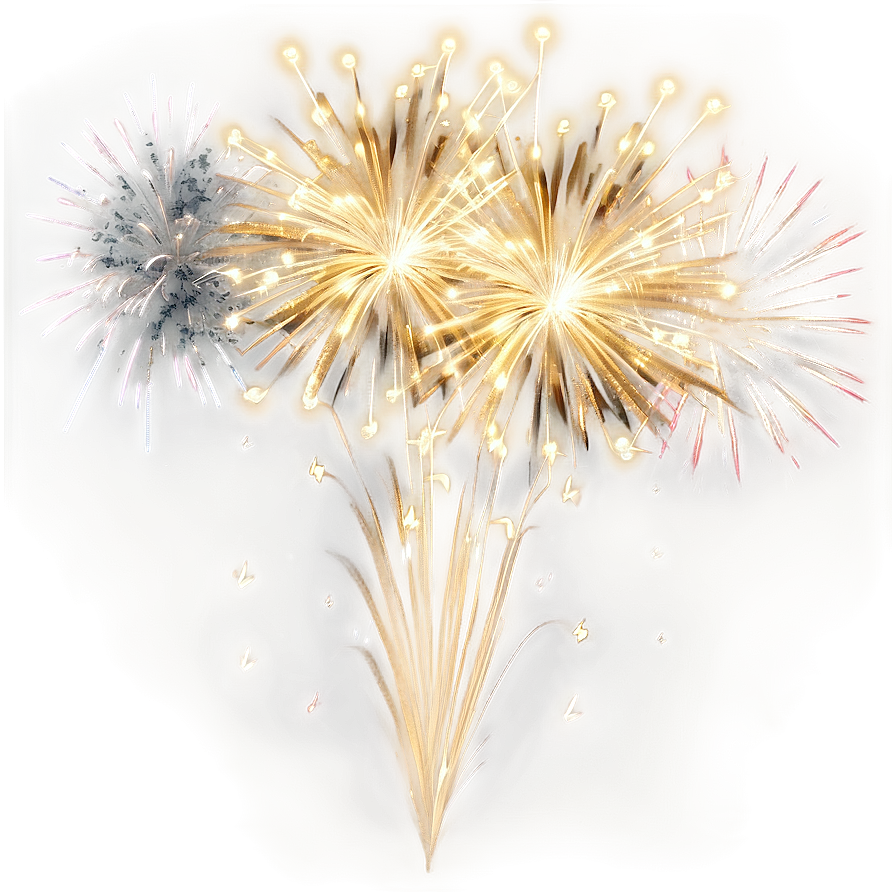 Enchanting Gold Fireworks Png Xxm PNG image