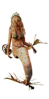 Enchanting Mermaid Fantasy Art PNG image