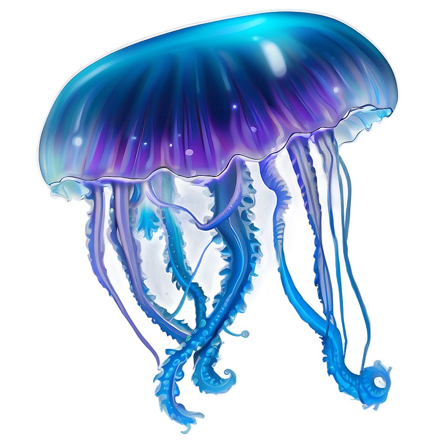 Enchanting Moon Jelly Scene Png Xws8 PNG image