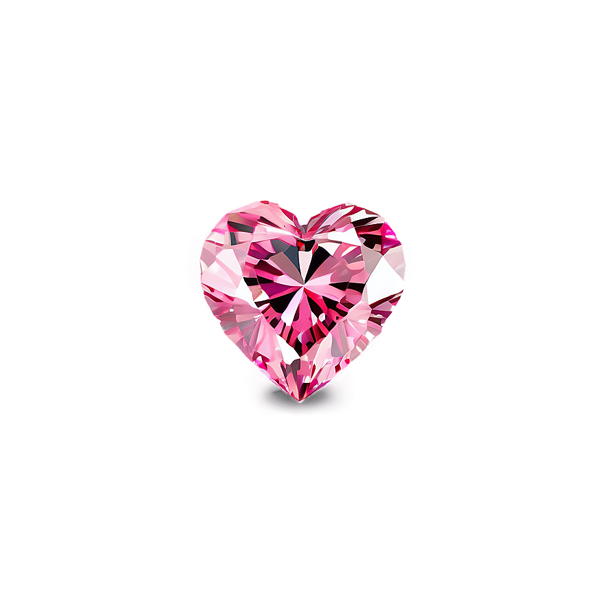 Enchanting Pink Diamond Heart Png Vwy44 PNG image