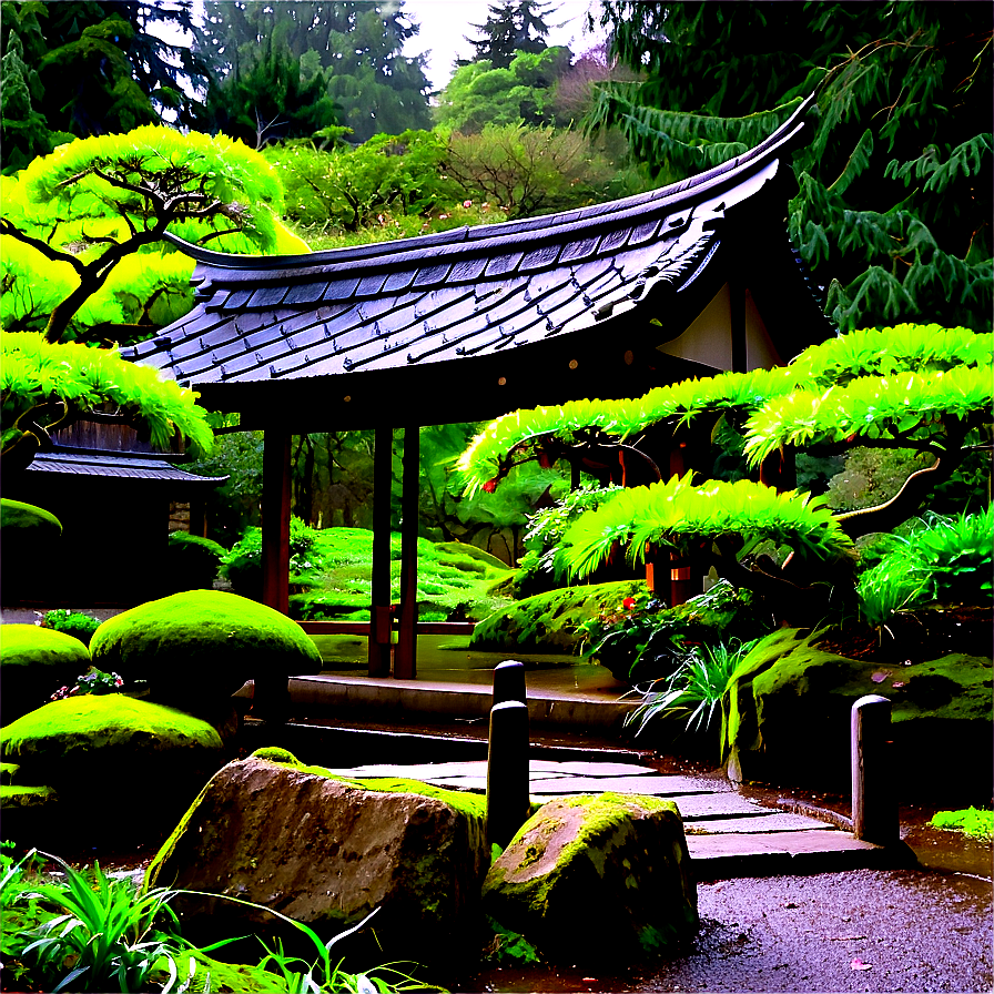 Enchanting Portland Japanese Garden Png 06292024 PNG image