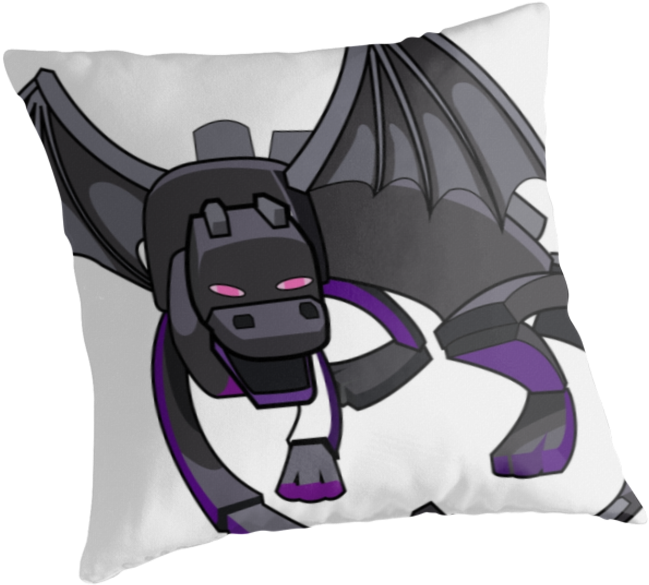 Ender Dragon Cartoon Cushion Design PNG image