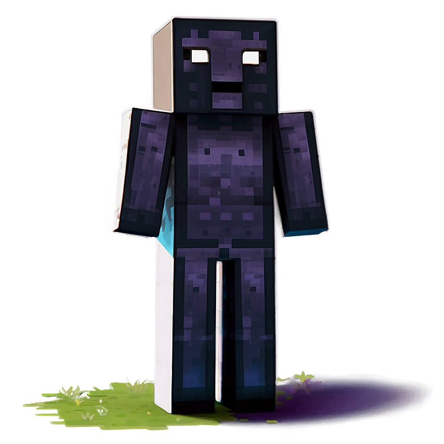 Enderman In Minecraft Village Png 05242024 PNG image