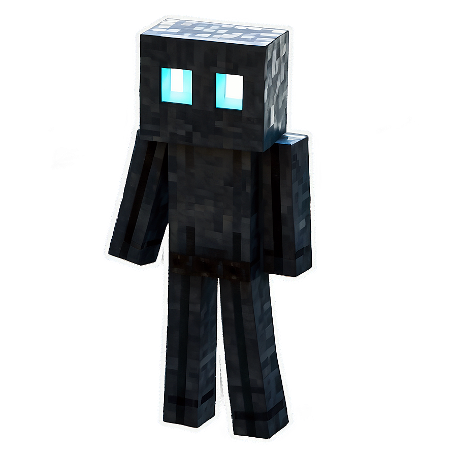 Enderman In Minecraft Village Png 05242024 PNG image