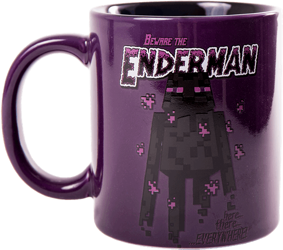 Enderman Minecraft Mug PNG image