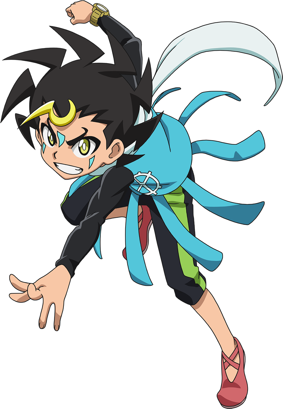 Energetic Beyblade Character PNG image