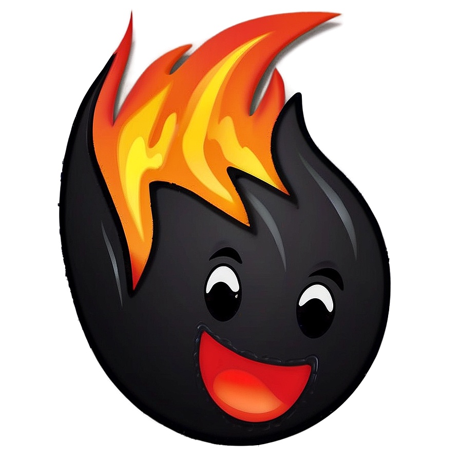 Energetic Fire Emoji Png Aeg49 PNG image