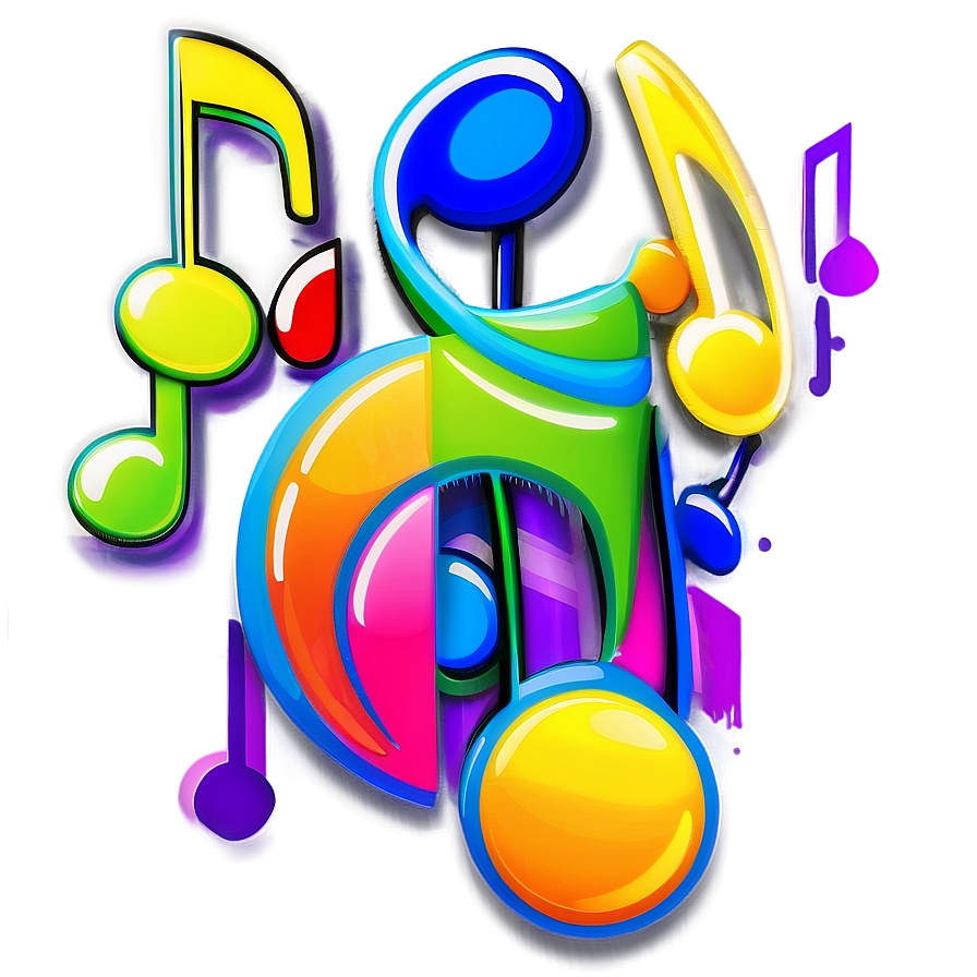 Energetic Lets Glow Crazy Music Note Png 5 PNG image