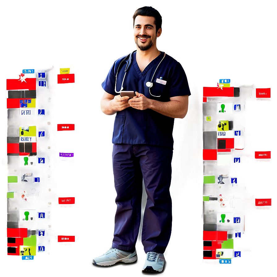 Energetic Male Nurse Png 41 PNG image