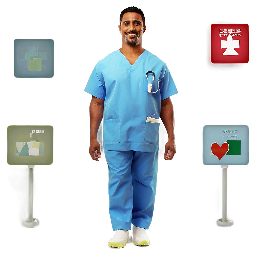 Energetic Male Nurse Png 56 PNG image