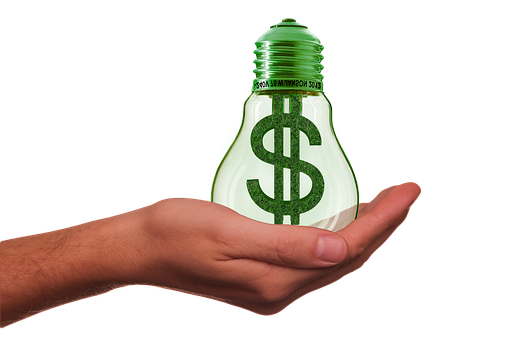 Energy Cost Concept Lightbulb PNG image