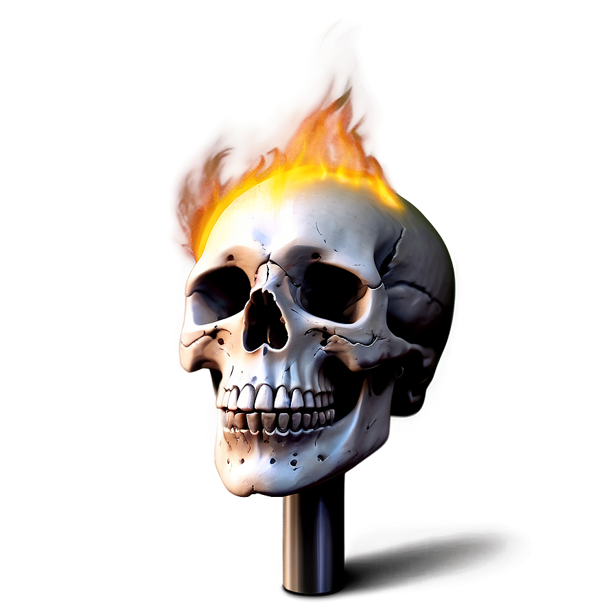 Enflamed Skull Display Png 06252024 PNG image