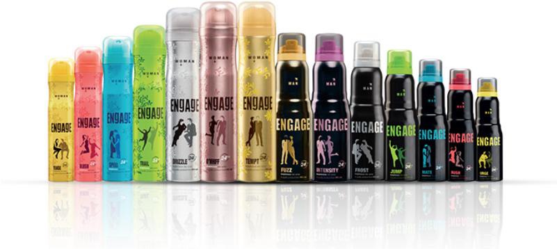 Engage Deodorant Spray Collection PNG image