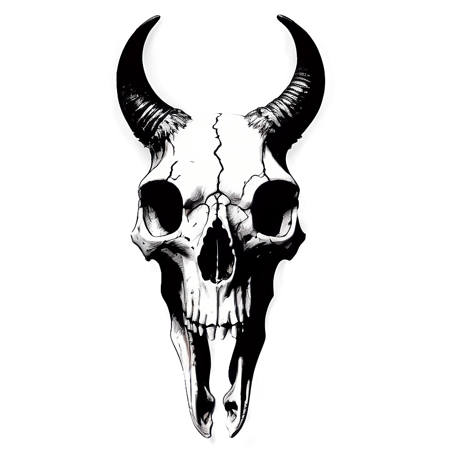 Engraved Animal Skull Sketch Png 20 PNG image