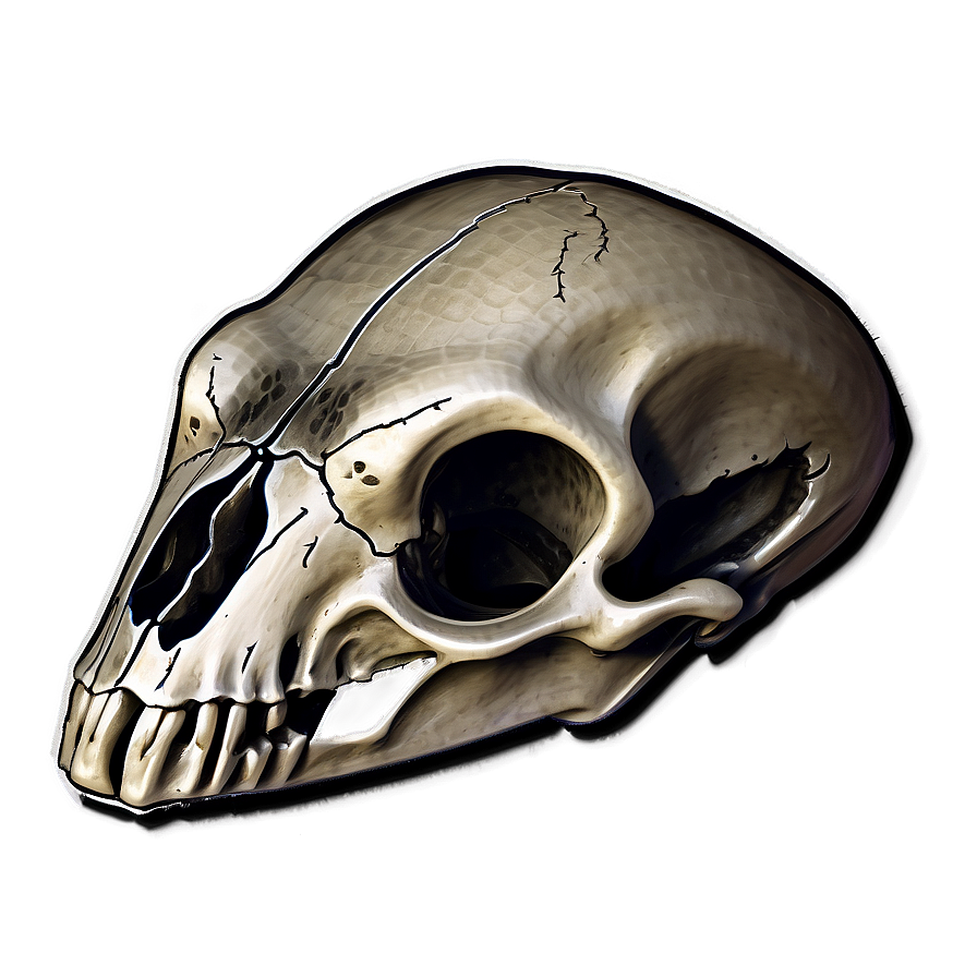 Engraved Animal Skull Sketch Png Uje33 PNG image