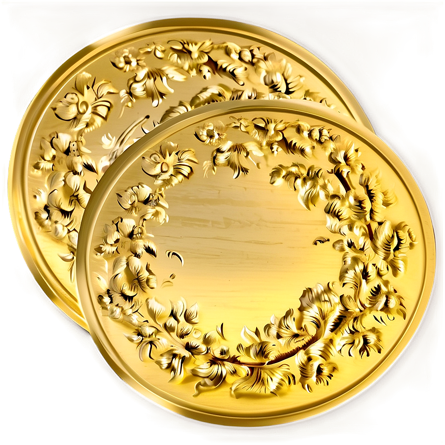 Engraved Gold Plate Png Uho PNG image