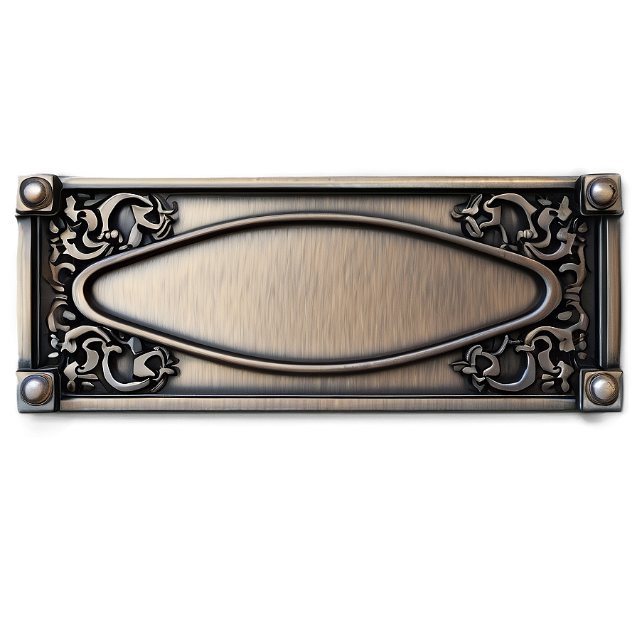 Engraved Metal Plate Design Png Fcv PNG image